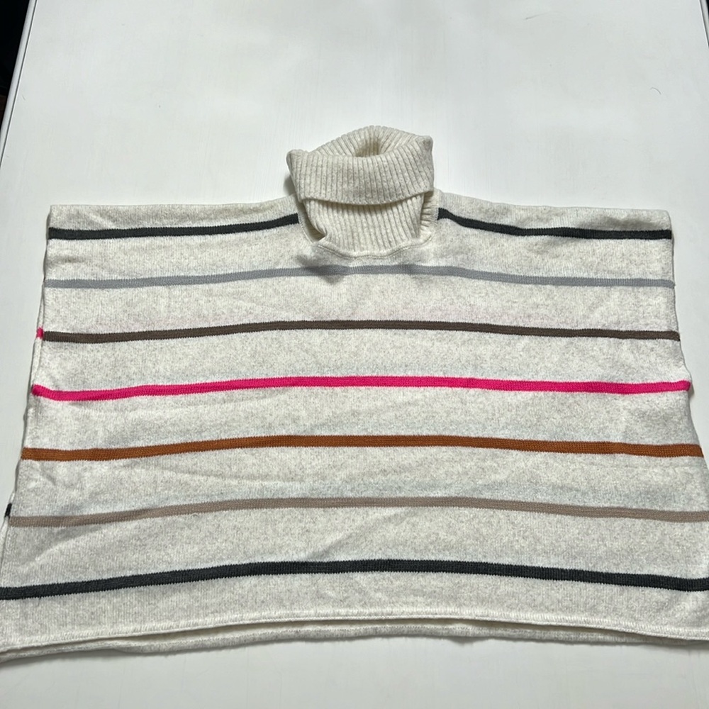 Loft striped poncho sweater. Size XS.